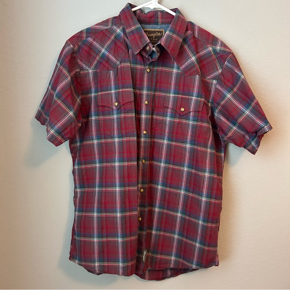 Wrangler Retro Men's Red Plaid Shirt